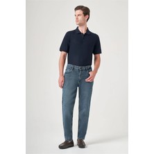 İmza Lacivert 5 Cep Gabardin Slim Fit Pamuklu Denim Jean Kot Pantolon 1023260154