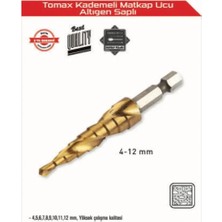TUX Tomax Kademeli Matkap Ucu 4-12 mm Arası - Altıgen Saplı