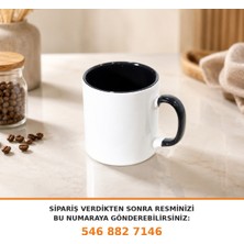 Saray Foto Içi Siyah Detay Kişiye Özel Baskılı Kupa