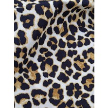 Elna Kumaş Leopar Desenli Viskon Kumaş – Dökümlü Elbiselik | 147 cm En