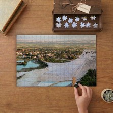 Pamukkale - Denizli  Tasarımı 240 Parça Ahşap Puzzle Ahşap Kutuda  MP02210