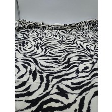 Elna Kumaş Siyah Beyaz Zebra Desenli Pamuk Viskon Kumaş | 150 cm En