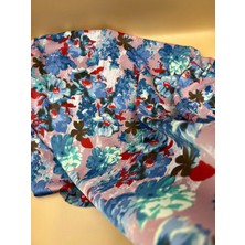 Elna Kumaş Çiçek Desenli Saten Kumaş – Elbise ve Bluzluk | 150 cm En