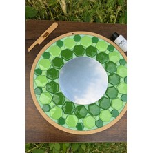 Karsan Mozaik 34X34CM Yuvarlak Hegza Pleksi Aynalı Yetişkin Set