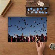 Kep Atma Töreni - Mezuniyet Tasarımı 240 Parça Ahşap Puzzle Ahşap Kutuda  MP02100