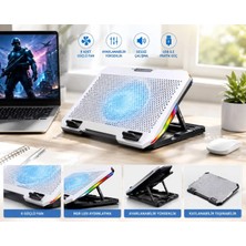 Jolita Huawei Matebook D16.1'' R5 Rgb LED Laptop Soğutucu Standı | Tek Fanlı, 12-17 Inç Uyumlu