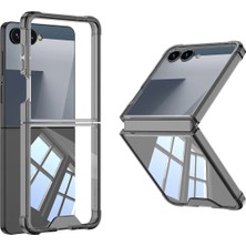 Halkhouse Samsung Galaxy Z Flip 7 Kılıf Full Camlı Renkli Sert Silikon Kıpta Kapak