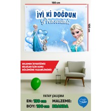İsg Tabelam 150X100CM/YATAY/PRENSES Temalı Doğum Günü Branda Afişi