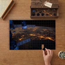 Uydu - Dünya - Manzara Tasarımı 240 Parça Ahşap Puzzle Ahşap Kutuda  MP02922
