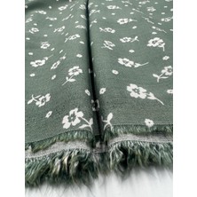 Elna Kumaş Yeşil Çiçekli Viskon Kumaş – Elbise, Bluz ve Fularlık | 150 cm En