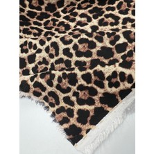 Elna Kumaş Leopar Baskılı Viskon Kumaş – Dökümlü Elbiselik | 150 cm En