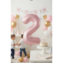 Çavuş E-Ticaret Pembe Rengi 2 Rakam Folyo Balon 76 cm 2 Yaş Balonu Doğum Günü