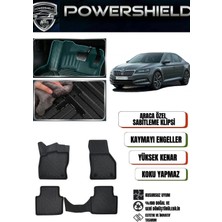 POWERSHIELD Skoda Süper B 2020_2023 Arası Araca Özel Premium 5D Havuzlu Oto Paspas Takımı