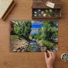 Dere - Ağaçlar - Manzara Tasarımı 240 Parça Ahşap Puzzle Ahşap Kutuda  MP04630