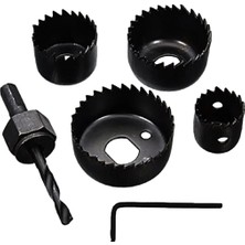 TUX 6 Parça Buat Açma Panç Seti 32-38-44-54MM &amp; 3/8 Hex Anahtar Metal Ahşap Plastik Delik