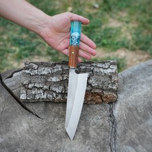 Köse Mehmet Şef Bıçağı - Kritsuki Model  - Ceviz Epoksi Sap - 32 cm