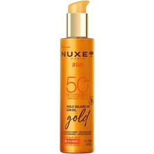 Nuxe Sun - Altın Işıltılı Bronzlaştırıcı Güneş Koruyucu Yağ SPF50 150 ml