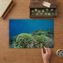 Su Altında Renkli Bitkiler Tasarımı 240 Parça Ahşap Puzzle Ahşap Kutuda  MP02435