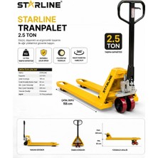 Starline 2.5t Transpalet Döküm Kafalı Kırmızı&siyah Teker