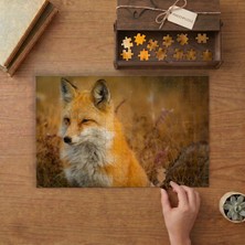Kahverengi Tilki Tasarımı 240 Parça Ahşap Puzzle Ahşap Kutuda  MP05711