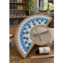Karsan Mozaik 33X28CM Yuvarlak Pleksi Aynalı Yetişkin Mozaik Set (Başlangıç Seviye)