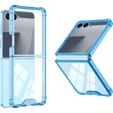 Halkhouse Samsung Galaxy Z Flip 7 Kılıf Full Camlı Renkli Sert Silikon Kıpta Kapak