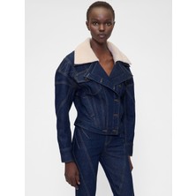 Gap Kadın Lacivert Gapstudio Seamed Icon Denim Ceket