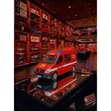 Oyuncak Sahili Itfaiye Aracı Diecast 16.5 cm Metal Oyuncak 4 Farklı Siren Sesli Itfaye Demir Minibüs Çekbırak Kapılar Açılır Piller Dahildir