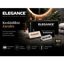 Elegance Premium Paslanmaz Çelik Çift Taraflı Jilet 100 Adet