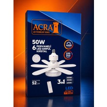 Acra 50W Kumandalı Tavan Tipi Fan ve LED Aydınlatma – 3 Kademeli Hız Ayarlı, 3 Renk Işık Modlu