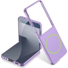 Halkhouse Samsung Galaxy Z Flip 7 Kılıf Magsafe Şarj Özellikli Mat Pürüzsüz Yüzey Kıpta Kapak