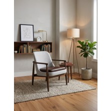 Gazzini Furniture Tai Iskandinav Ahşap Kolçaklı Berjer