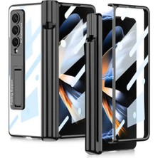 Halkhouse Galaxy Z Fold 4 Kılıf Kıpta Standlı Kalem Bölmeli Şık Lüks Kapak