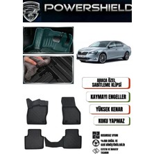 POWERSHIELD Skoda Süper B 2015- 2019 Arası Araca Özel 5D Premium Havuzlu Oto Paspas Takımı
