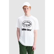 Ecko Unltd. Stance Loose Fit Bisiklet Yaka Baskılı Nakışlı %100 Pamuk Erkek Beyaz Tişört