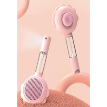 Busstier Basmalı Telli Su Sprey Hazneli Hayvan Fırçası, Çift Işlevli 2-In-1 Tasarım, Tüy Bakımı ve T