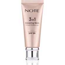 Note Cosmetics 3 In 1 Glowing Skin Tinted Moisturizer 50 Spf Işıltılı Aydınlatıcı Krem