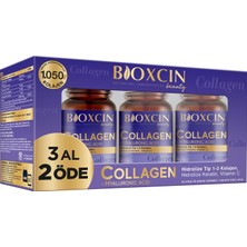 Bioxcin Beauty Collagen Tablet 3 Al 2 Öde – Tip 1 & Tip 3 Hidrolize Kolajen, Hyaluronik Asit, Kerati