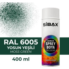 Sibax Akrilik Sprey Boya Yosun Yeşili Ral 6005 – 400 ml