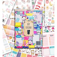 Giftmoda Girl Power My Dıy Sticker Book 24 * 17 cm 16 Sayfa Özel Tasarım Rengarenk Sticker Kitabı