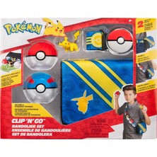 Pokemon Pokémon Bandolier Seti - Pokéball, Great Ball ve Pikachu Temalı Kemer ve Çanta ile Pikachu #4 - W5