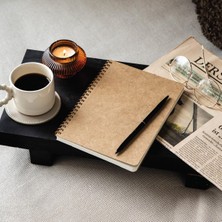 Paperora A5 Kraft Karton Kapak 70 Yaprak 110 Gram Kareli Not Defteri