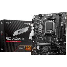 MSI Msı Pro A620M-B Am5 Ddr5 6800MHZ(OC) HDMI VGA M.2 Usb3.2 Jargb_v2 Matx