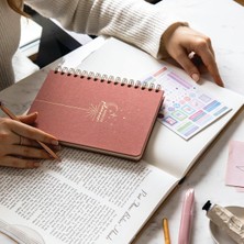 Paperora A5 Spiralli Keten Süresiz Planlayıcı Ajanda Pembe
