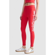 Ecko Unltd. Ecko Red Madıson Standard Fit Baskılı Interlok Kadın Kırmızı Tayt