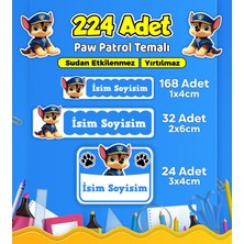 Sb Store Okul Kreş Kişiye Özel Isim Etiket Seti Paw Patrol Temalı - Model 736