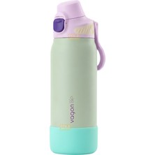 Vagonlife 700ML Yeni Koleksiyon Düz Renkli Pipetli/pipetsiz Kullanım Kulplu Kaymaz Tabanlı Paslanmaz Çelik Termos