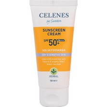 Celenes By Sweden Herbal Güneş Kremi Kuru ve Hassas Ciltler Spf 50+ 50ML, 5160155