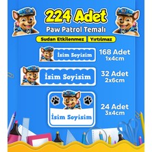 Sb Store Okul Kreş Kişiye Özel Isim Etiket Seti Paw Patrol Temalı - Model 739