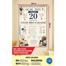 İsg Tabelam 100X150CM/DIKEY/TAKVİM Temalı Doğum Günü Branda Afişi/erkek Çocuk